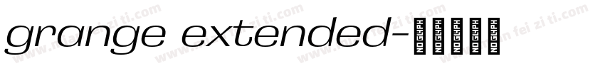 grange extended字体转换